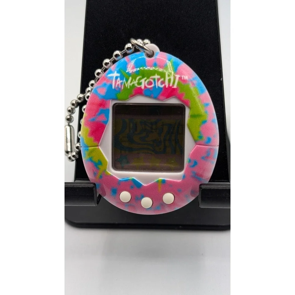 Bandai Tamagotchi Electronic Pet Pink Tie Dye 2017 - Tested - New Battery